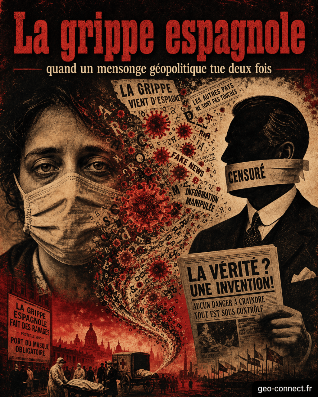 Le saviez-vous ? La grippe espagnole de 1918 n’était pas une pandémie… mais une opération de guerre&nbsp;psychologique.